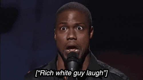 Rich White Guy Kevin Hart Damn Laugh GIF