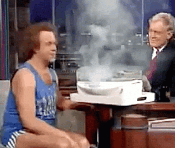 Richard Simmons Almost Burn GIF