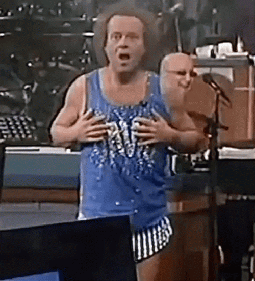 Richard Simmons Shock Reaction GIF