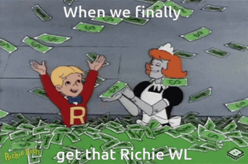 Richie Rich Maid With Flying Money GIF