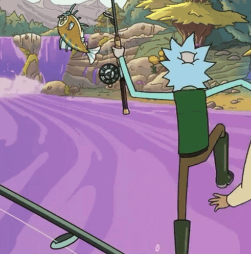 Rick and Morty Fishing With Fish