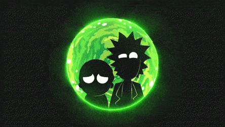 Rick And Morty Portal Silhouette Art GIF
