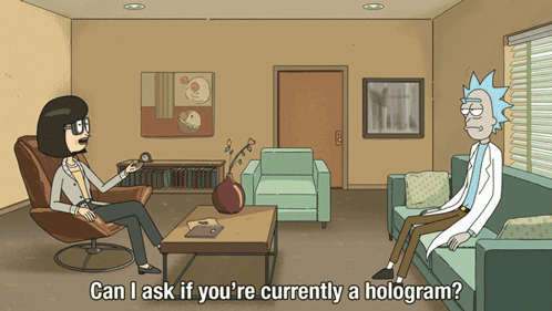 Rick And Morty Sitting On Couch GIF