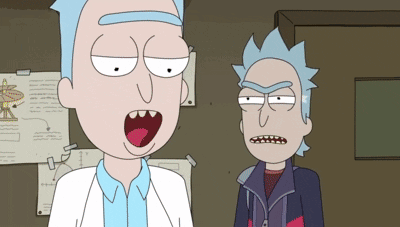 Rick and Morty Standing Next to Each Other