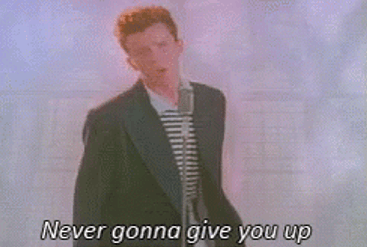 Rick Astley Iconic Never Gonna Give You Up GIF