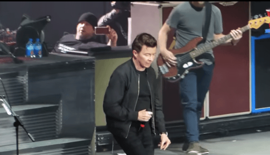 Rick Astley Never Gonna Give You Up Live Performance GIF