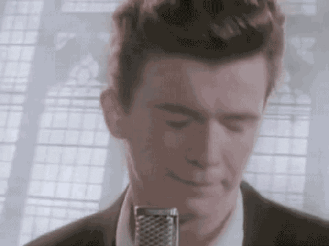 Rick Astley Never Gonna Give You Up Performance GIF