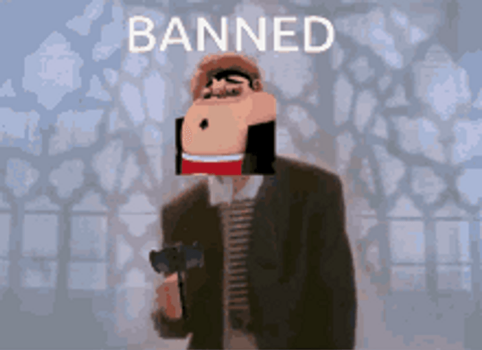 Rick Astley Rickrolling Banned Funny Meme GIF