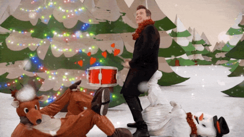 Rick Astley Roll Meme Drumming GIF