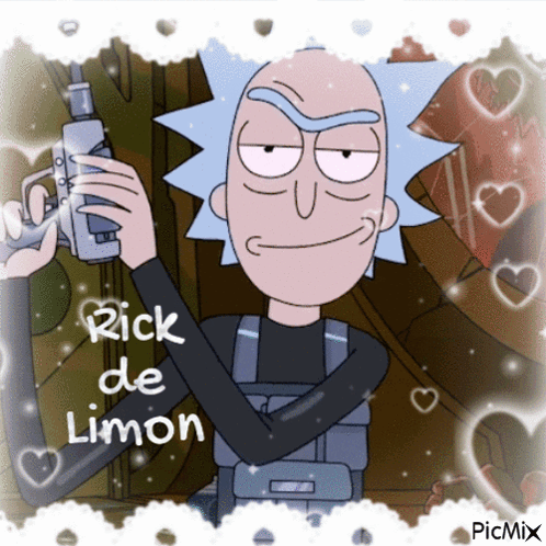 Rick From Rick and Morty Holding Gun Saying Rick de Limon