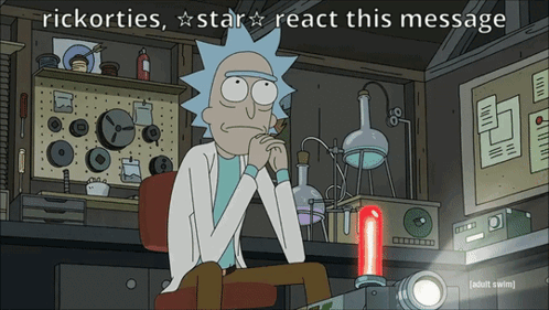 Rick from Rick and Morty Sitting in Lab
