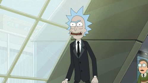 Rick From Rick and Morty Standing in Front of Window