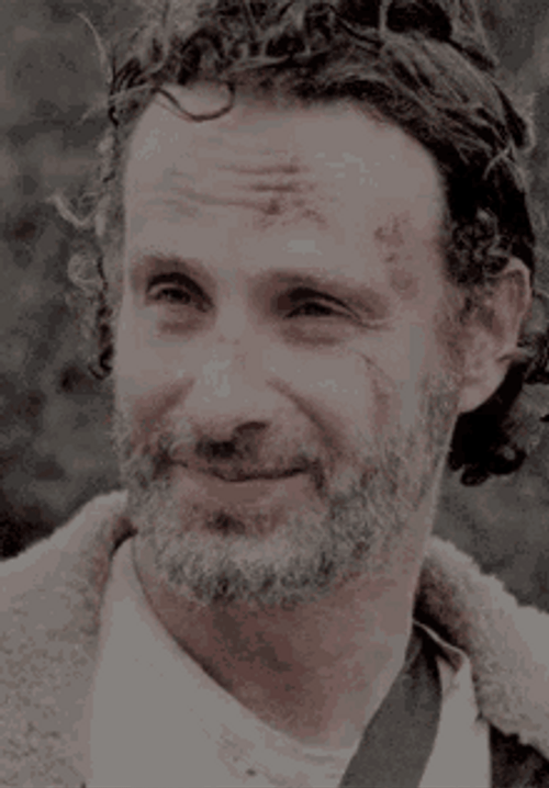 Rick Grimes Walking Dead Smiling And Happy GIF