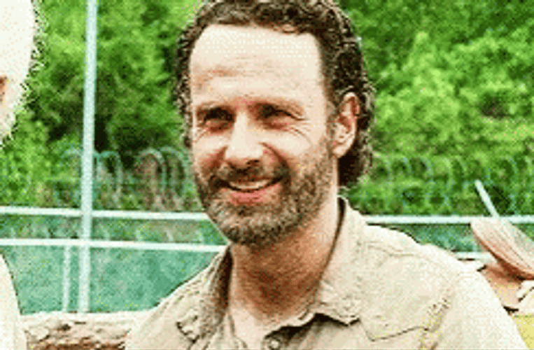 Rick Grimes Walking Dead Smiling And Nodding GIF