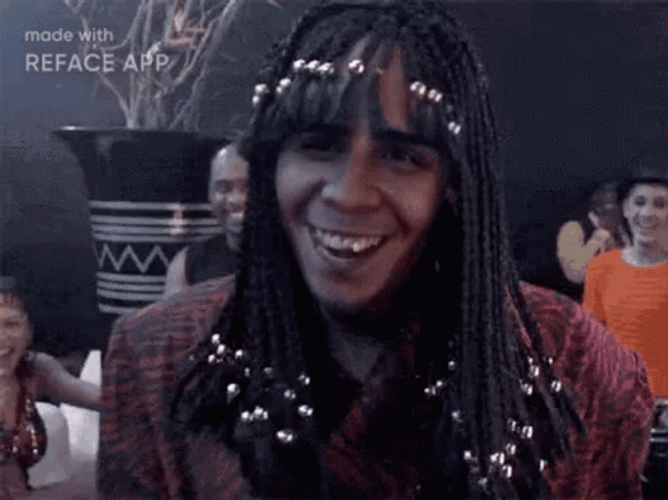Rick James Happy Laughing GIF