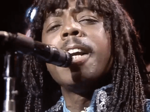 Rick James Singing Like Popstar GIF