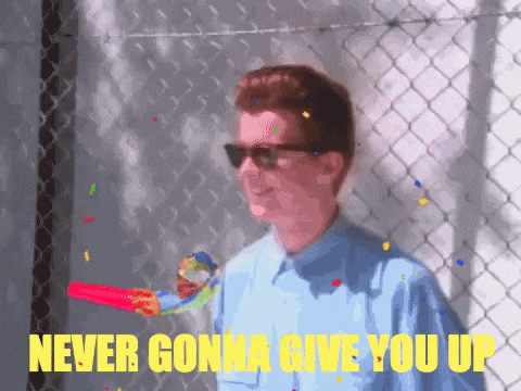 Rick Roll Funny Happy Birthday Meme GIF