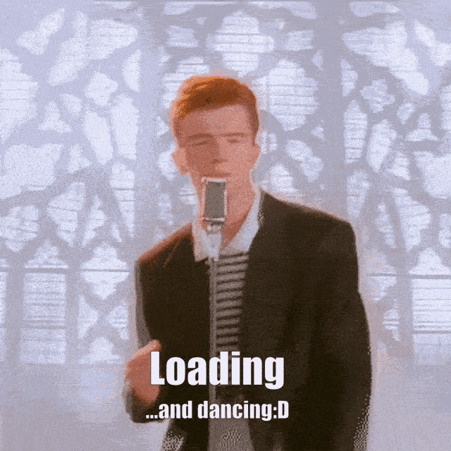 Rick Roll Loading Dance GIF