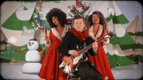 Rick Roll Meme Christmas Season GIF