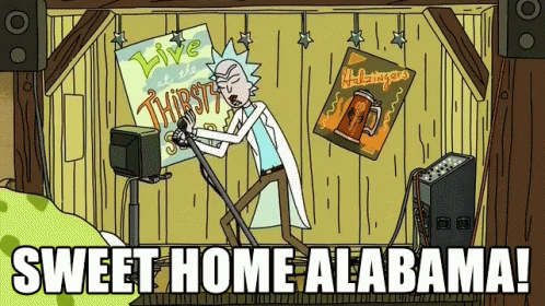 Rick Singing Sweet Home Alabama GIF