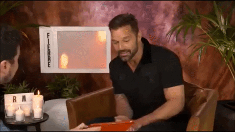 Ricky Martin Funny Face Interview GIF