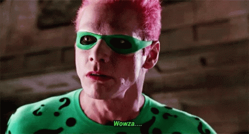 Riddler Pink Face And Hair GIF