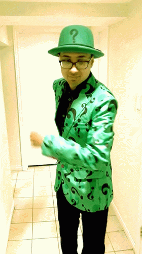 Riddler Slowly Turning Around GIF