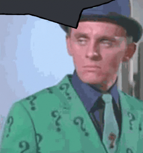 Riddler Smirking Face GIF