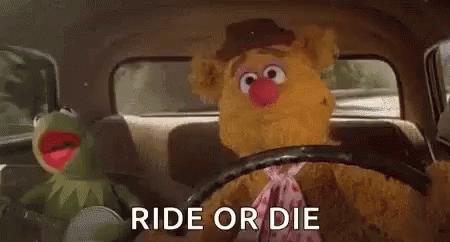 Ride Or Die Kermit Frog Fozzie Bear GIF