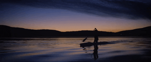Riding The Canoe In The Night GIF