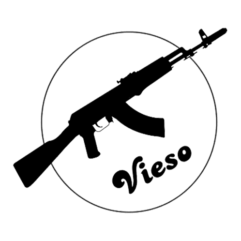 Rifle Silhouette in Circle Vieso