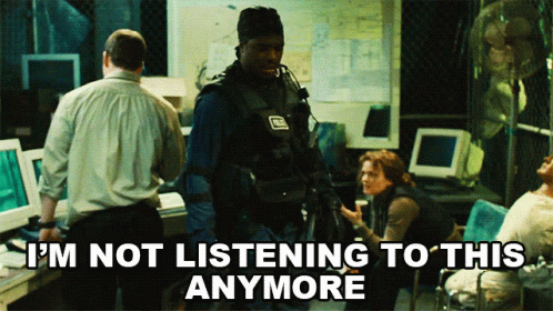 Rigg Not Listening To This Anymore GIF
