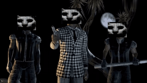 Rigged Cat Mask Full Moon GIF