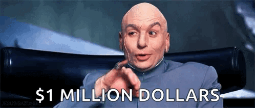 Right Dr Evil One Million Dollars GIF