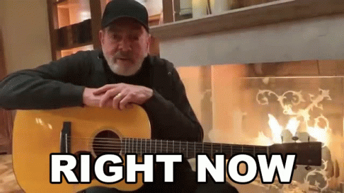 Right Now Old Man Plays Guitar Sweet Caroline GIF