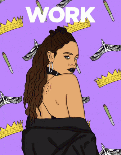 Rihanna Animated Work Work Work GIF