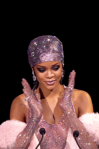 Rihanna Donned Fancy Look GIF
