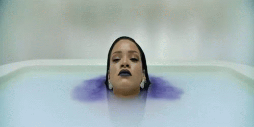 Rihanna In A Bathtub Scene Work Work Work GIF