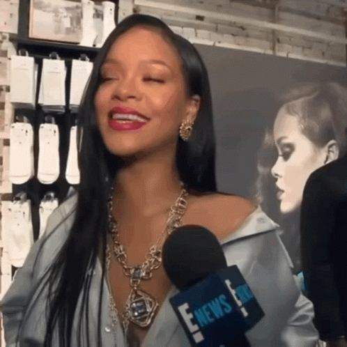 Rihanna Laughing Interview GIF