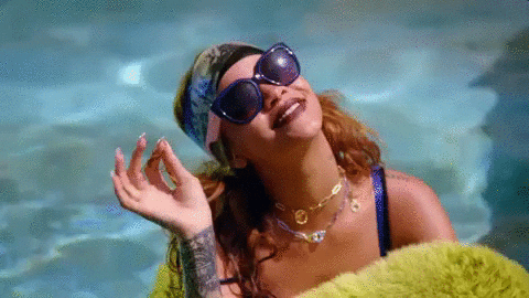 Rihanna Music Video Flirty Hello GIF