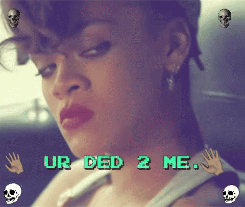 Rihanna's Side Glance Youre Dead To Me GIF