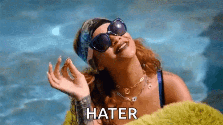 Rihanna Waving To Haters GIF