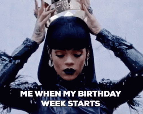 Rihanna Wearing Crown Birthday Quee GIF