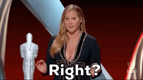 Riiight Amy Schumer Oscar Grammy Awards GIF