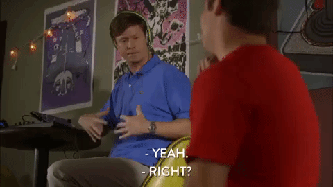 Riiight Awkward Nod Sportscaster GIF
