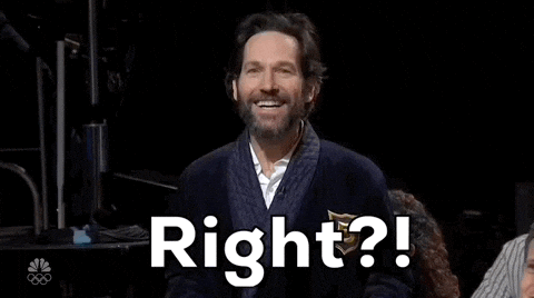 Riiight Giggly Paul Rudd GIF