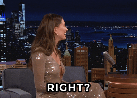 Riiight Hailey Bieber Jimmy Fallon Show GIF