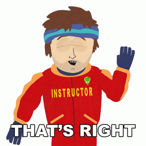 Riiiight Ski Instructor South Park GIF