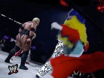 Rikishi And Chicken Mascot Dancing GIF