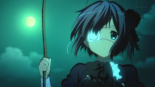 Rikka Takanashi In Midnight Sky GIF